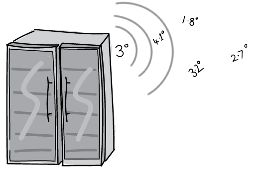 fridge broadcasts temperature