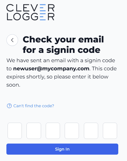 Clever Logger Sign In Code