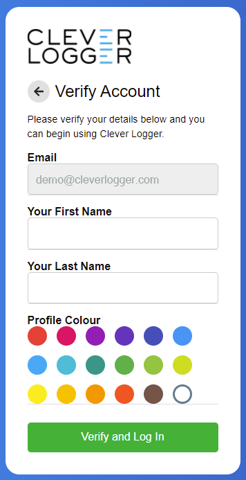 Clever Logger Create Profile