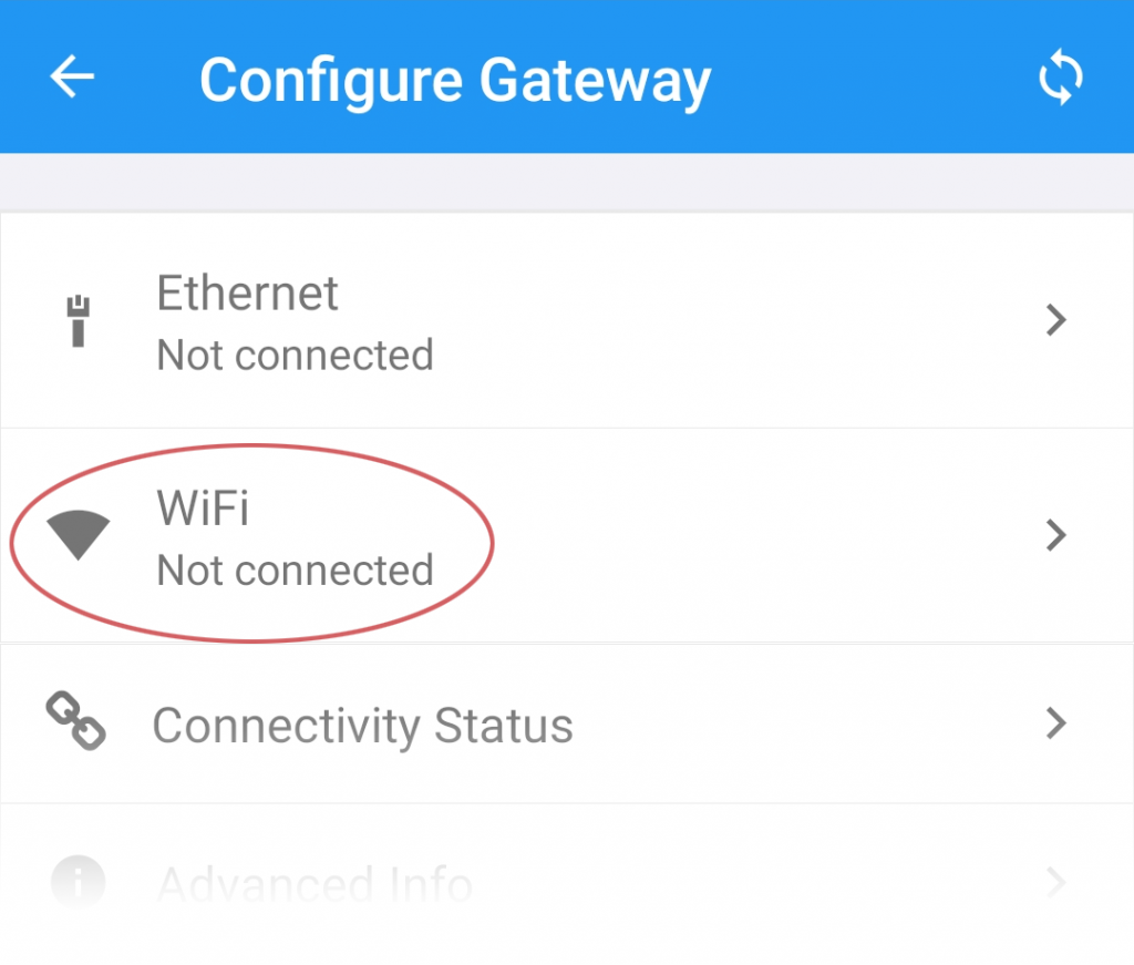 Configure gateway on phone