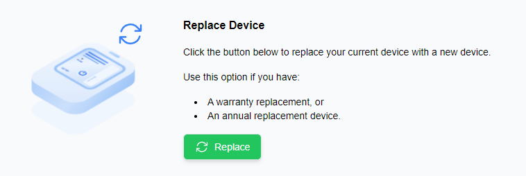 Replace-device