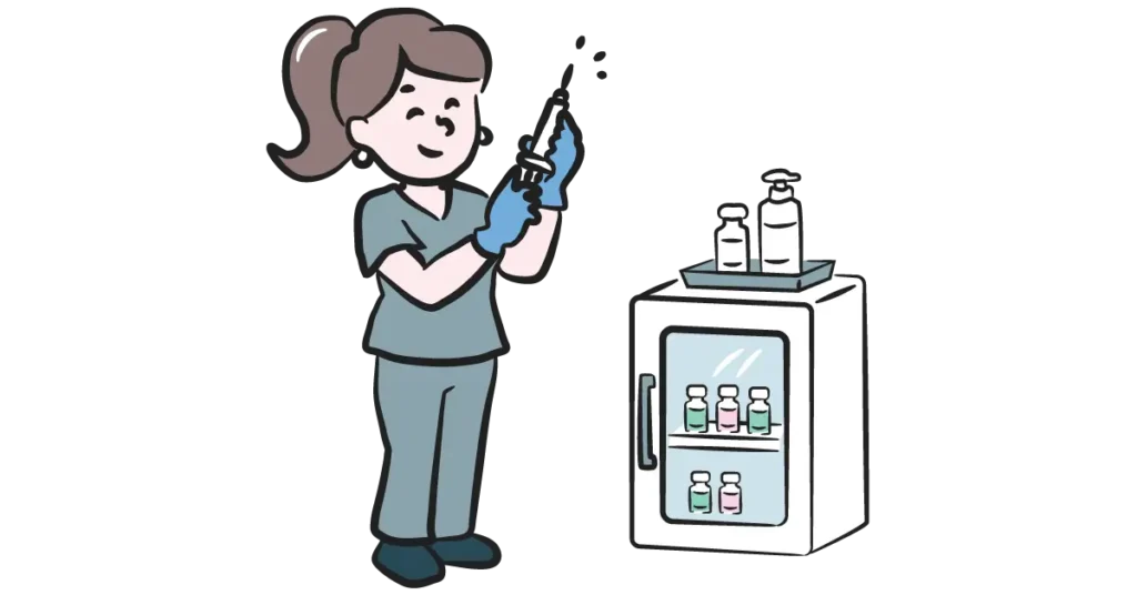 Aesthetic nurse with botox injectable