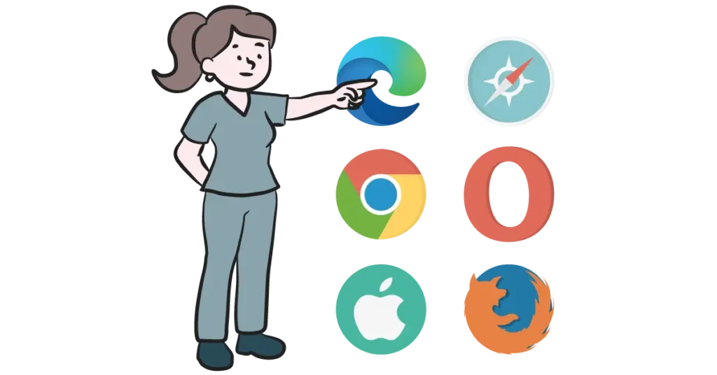 Nurse with browsers