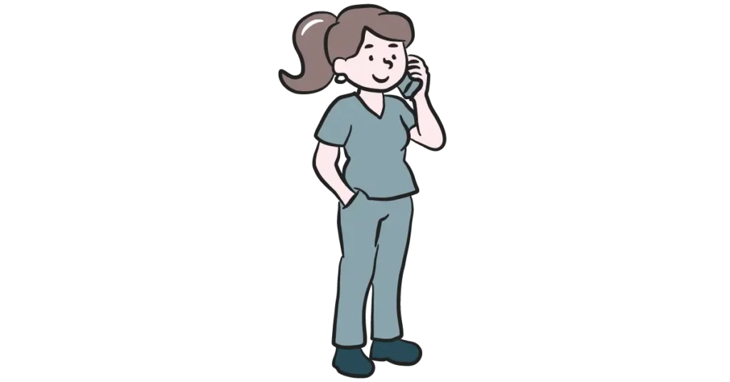 Nurse on phone